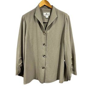 Vintage Emmelle Taupe Shacket Shirt Jacket Size XL